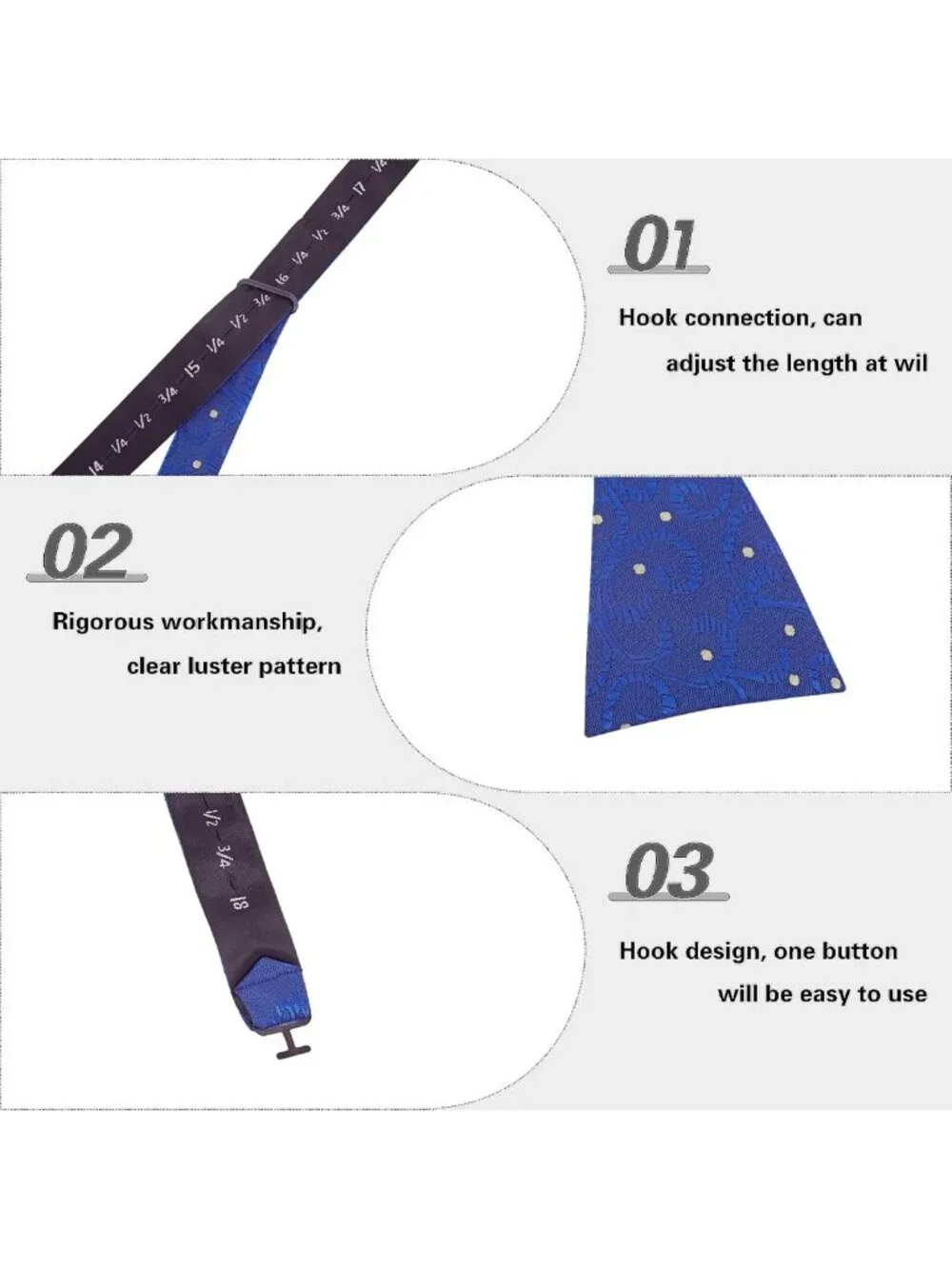 Stylish Men's Self Bow Tie - Polka Dot Design, Woven Silk, Perfect for Formal